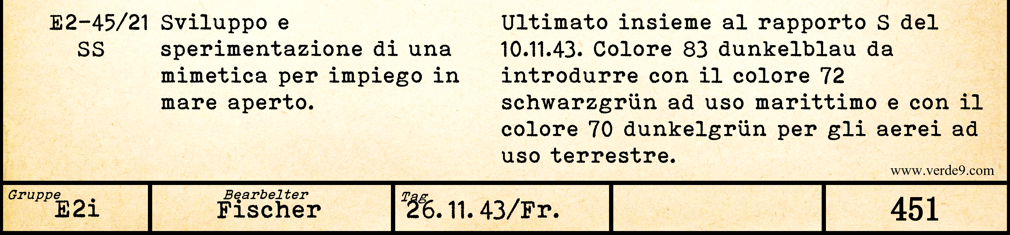 Una riproduzione, tradotta, del resoconto originale dell'E-stelle Rechlin: centro di sviluppo e sperimentazione di nuovi velivoli.