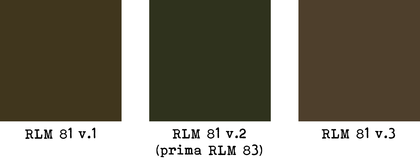 Le tre versioni dell'RLM 81